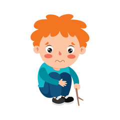 Poses And Expressions Of A Funny Boy