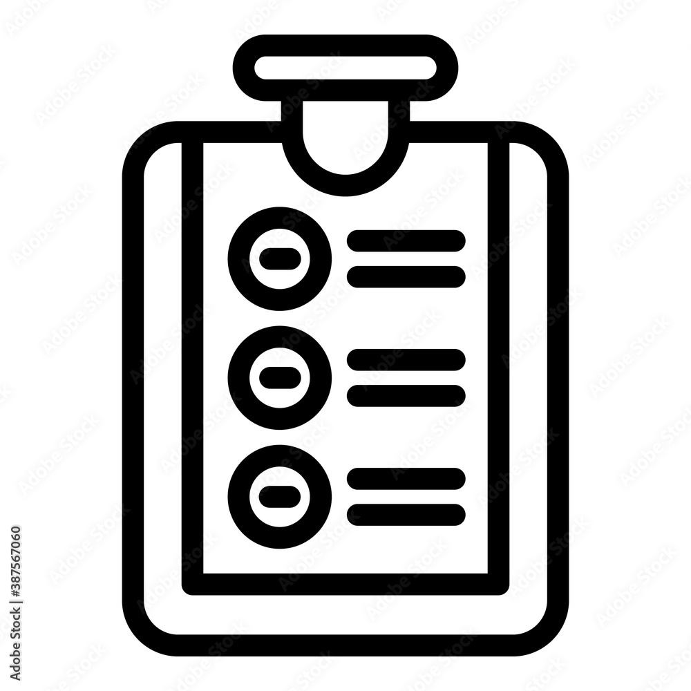 Poster clipboard request icon. outline clipboard request vector icon for web design isolated on white backg