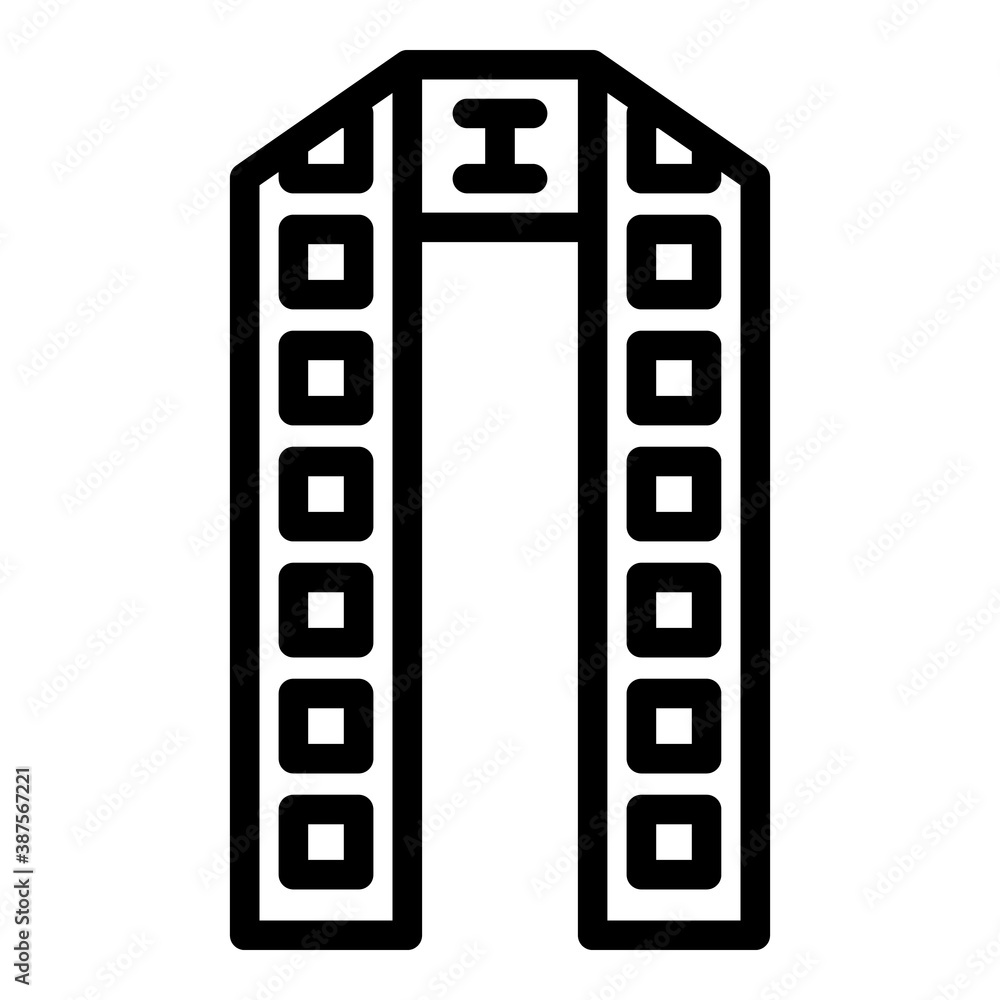 Poster led strip diode icon. outline led strip diode vector icon for web design isolated on white backgroun