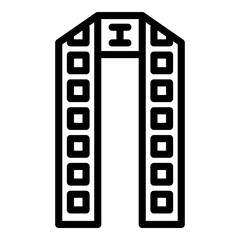 Obraz premium Led strip diode icon. Outline led strip diode vector icon for web design isolated on white background