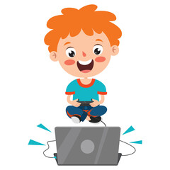 Poses And Expressions Of A Funny Boy