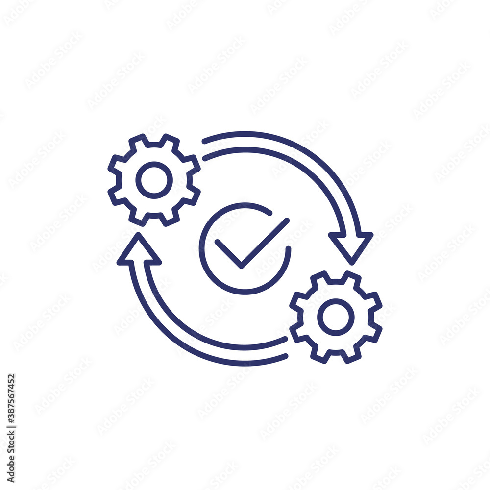 Poster optimization, optimize line icon on white