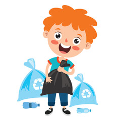 Poses And Expressions Of A Funny Boy