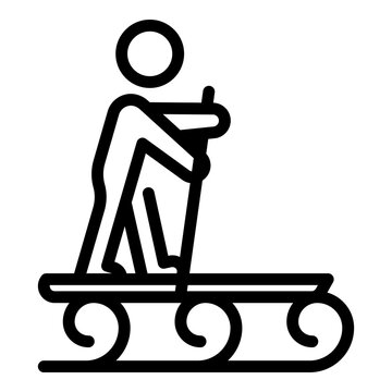 recommend clip art: Wave sup surfing icon. Outline wave sup surfing vector icon for web design isolated on white background