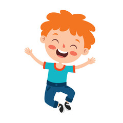 Poses And Expressions Of A Funny Boy