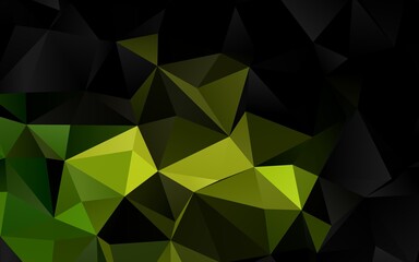 Dark Green vector abstract mosaic pattern.