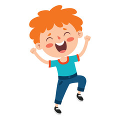 Poses And Expressions Of A Funny Boy