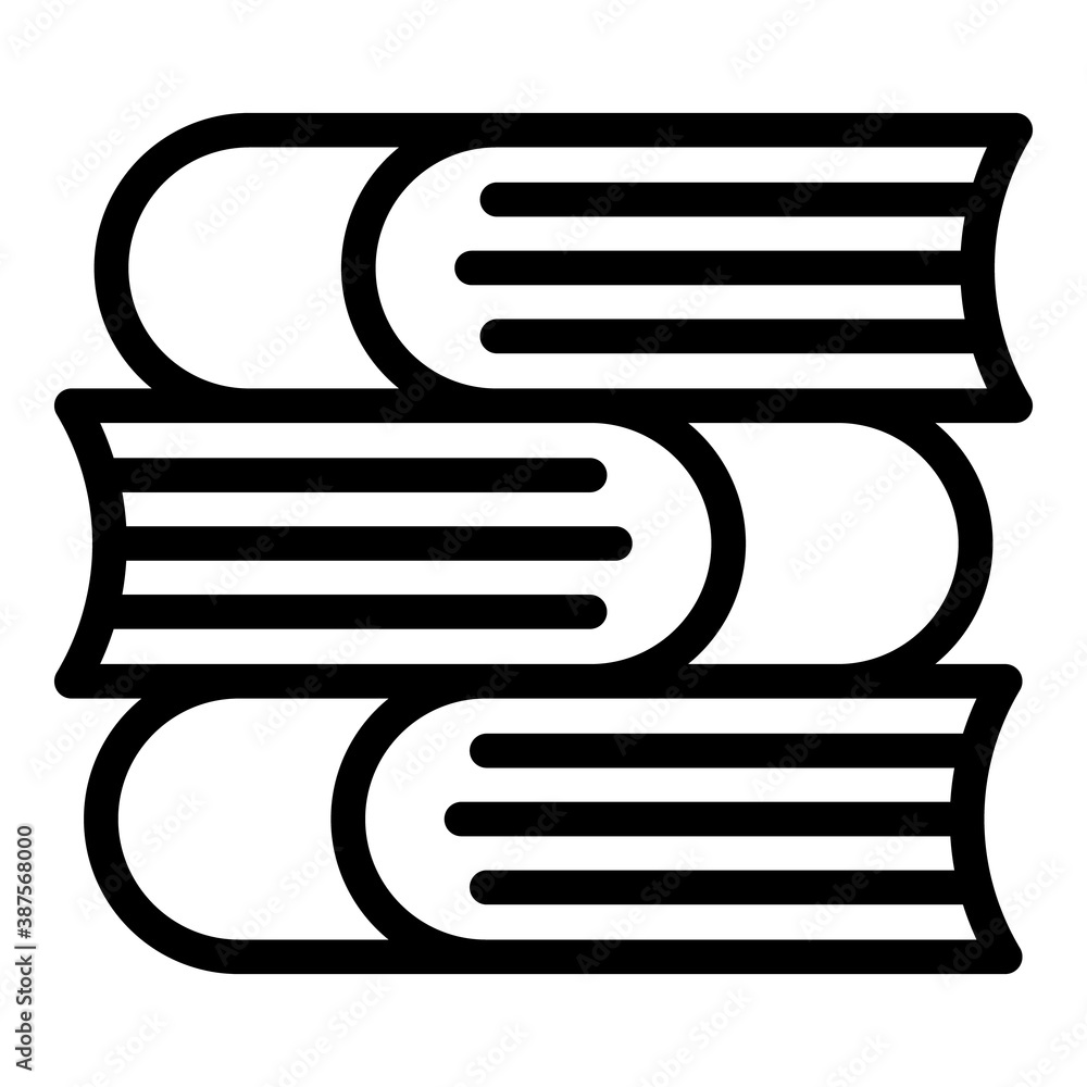 Poster final exam book stack icon. outline final exam book stack vector icon for web design isolated on whi