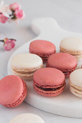 Raspberry and Vanilla French Macarons