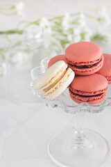 Raspberry and Vanilla French Macarons
