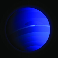 Neptune. The eighth coldest planet in the solar system. Vector illustration © Aleksey