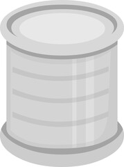 Vector emoticon illustration of a metal can