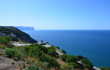 Fototapeta premium The beautiful nature of Cape Fiolent. Crimea. Sevastopol. Black Sea.