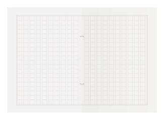 原稿用紙のイラスト(赤色)