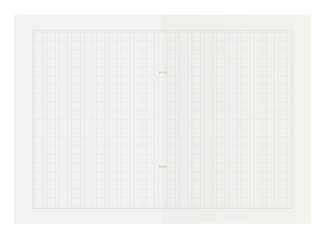 原稿用紙のイラスト(緑色)