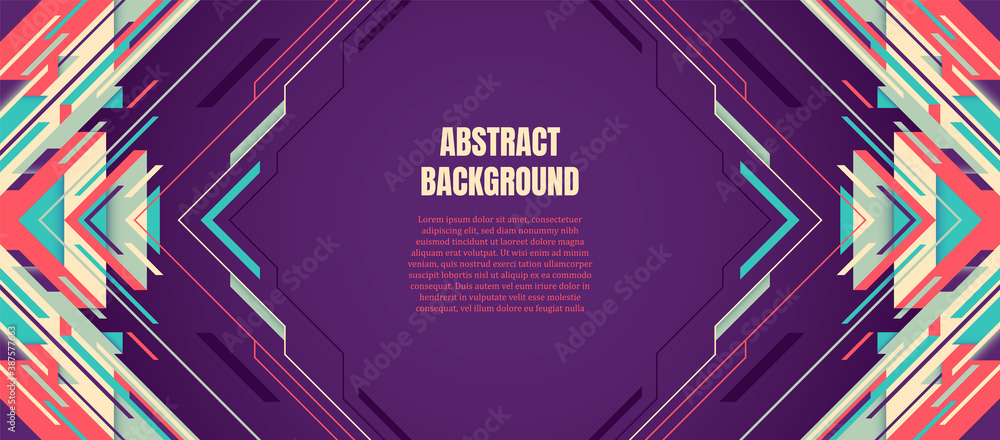 Poster abstract background design in geometric style with lines. vector illustration.