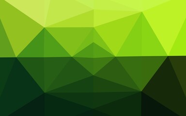 Obraz na płótnie Canvas Light Green vector polygon abstract backdrop.