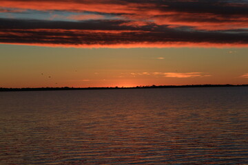 Incredible amazing, colorful sunsrise in Australia, East Coast, down under
