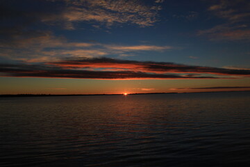 Incredible amazing, colorful sunsrise in Australia, East Coast, down under
