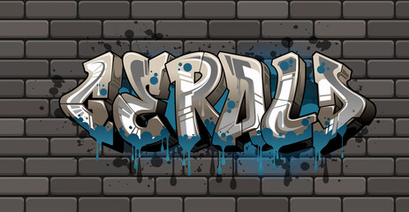 Gerald Graffiti Name Design
