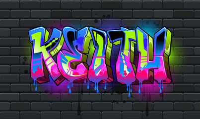 Keith Graffiti Name Design - obrazy, fototapety, plakaty