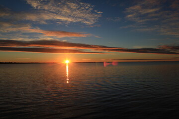 Incredible amazing, colorful sunsrise in Australia, East Coast, down under