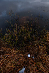 Lake by the late autumn