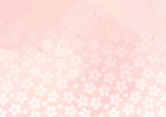 和風桜の背景イラスト