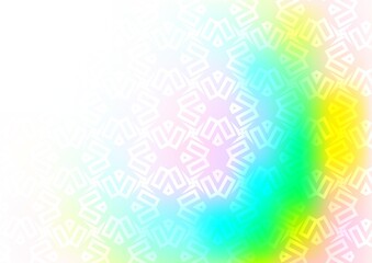Light Multicolor, Rainbow vector backdrop with lines, rhombus.