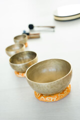 Gong for therapy and meditation music, performed with gong and vibrating bowl