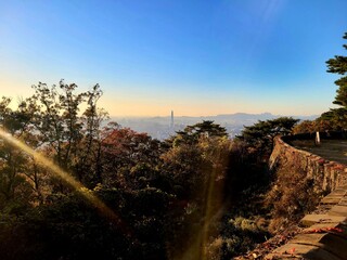 sunset in the mountains