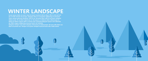 Blue Mountains in winter, perfect for website design, background, vector illustration, design