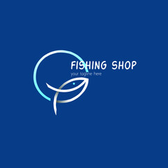 
Logo for fishing shop with simple design