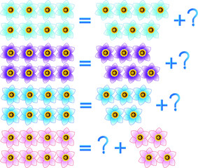 Educational games for children, on the composition of the eight.