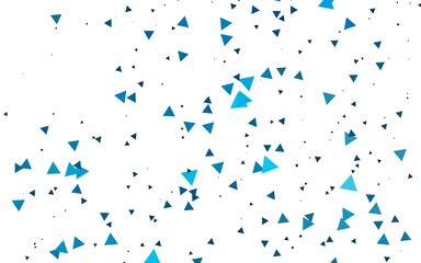 Light BLUE vector template with crystals, triangles.