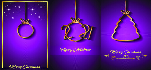 Fototapeta na wymiar 2021 Merry Christmas background for your seasonal invitations, festival posters, greetings cards.