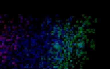 Dark Multicolor, Rainbow vector backdrop with rectangles, squares.