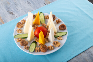 Cheese walnut canape meal nut