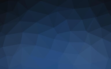 Dark BLUE vector blurry triangle template.