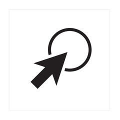 Arrow and Circle Click Logo Vector