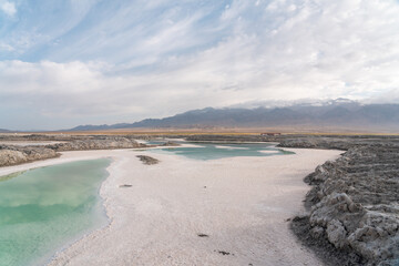 landscape with lake and mountains