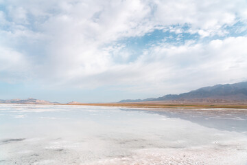 landscape with lake and mountains