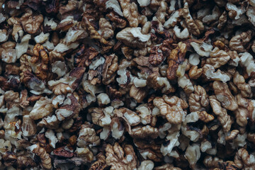 close up of a pile of dried nuts