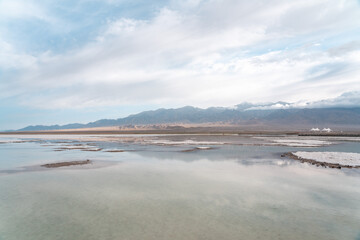 landscape with lake and mountains