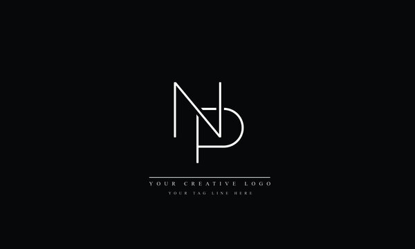 NP, PN, N, P Letter Logo Design with Creative Modern Trendy Typography