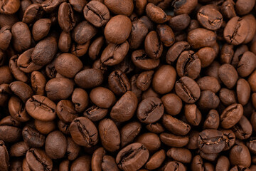 Freshly roasted coffee beans background