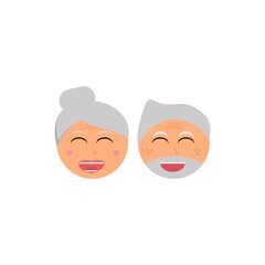 Elderly icon, elderly care logo vector