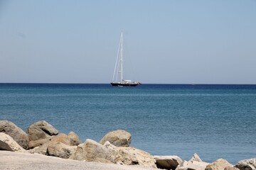 Boat on a sea, Kos Island, Greece