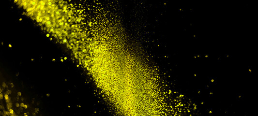 Black, dark and gold abstract  bokeh background, Design for your commercials.