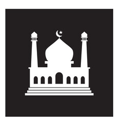 Mosque Background Logo Vector Illustration